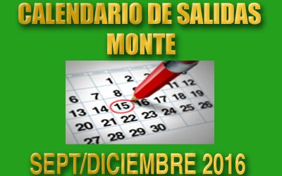 CALENDARIO MONTE SEPTIEMBRE/DICIEMBRE 2016